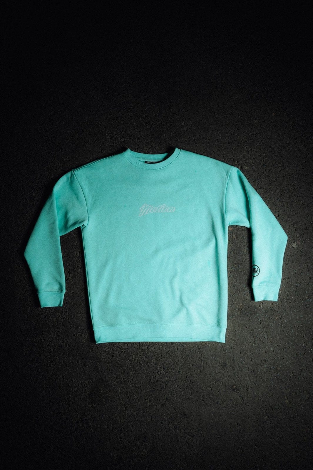 Mint Reflective Crewneck - The Motion Brand Black Kapuzenpullover Pulli Kapuzenpulli OversizedHoodie Streetwear Oversized Bikewear Bike Wear Sweater Sweatshirt