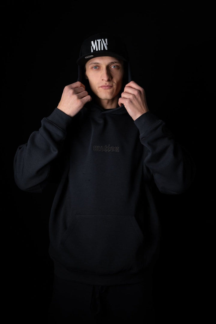 motion Hoodie Blue Graphite - The Motion Brand Black Kapuzenpullover Pulli Kapuzenpulli OversizedHoodie Streetwear Oversized Bikewear Bike Wear