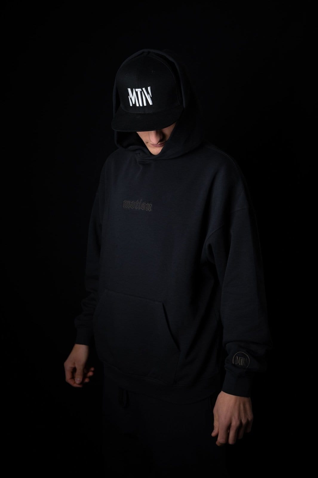 motion Hoodie Blue Graphite - The Motion Brand Black Kapuzenpullover Pulli Kapuzenpulli OversizedHoodie Streetwear Oversized Bikewear Bike Wear