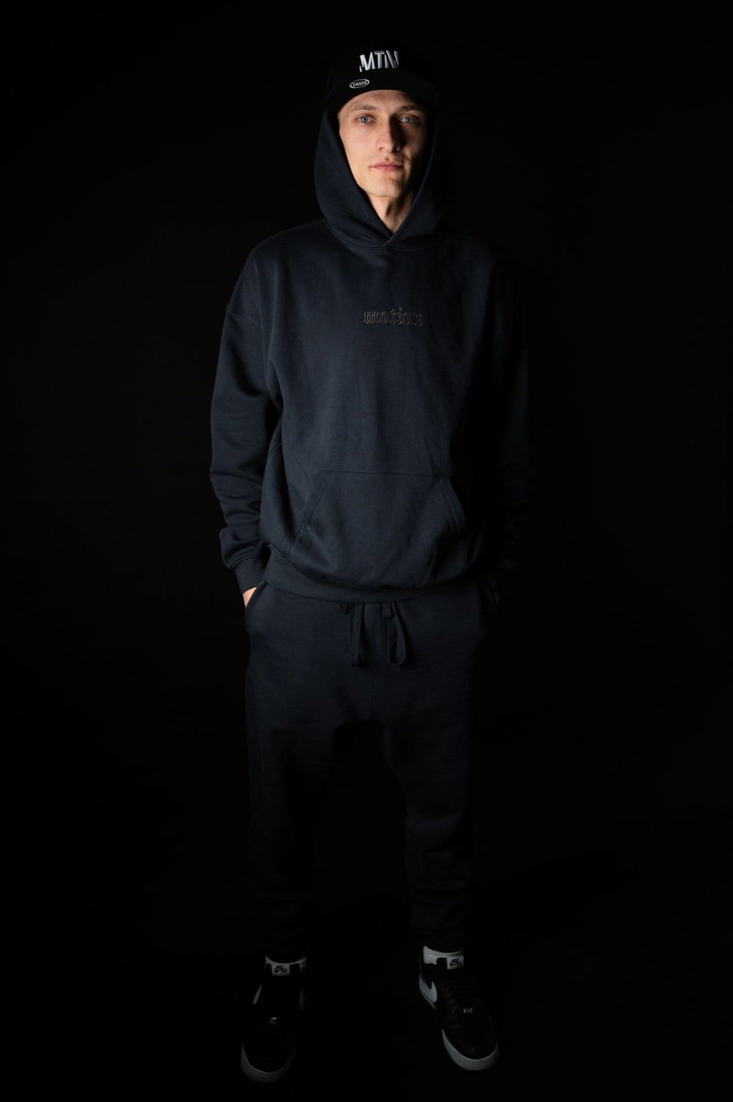 motion Hoodie Blue Graphite - The Motion Brand Black Kapuzenpullover Pulli Kapuzenpulli OversizedHoodie Streetwear Oversized Bikewear Bike Wear