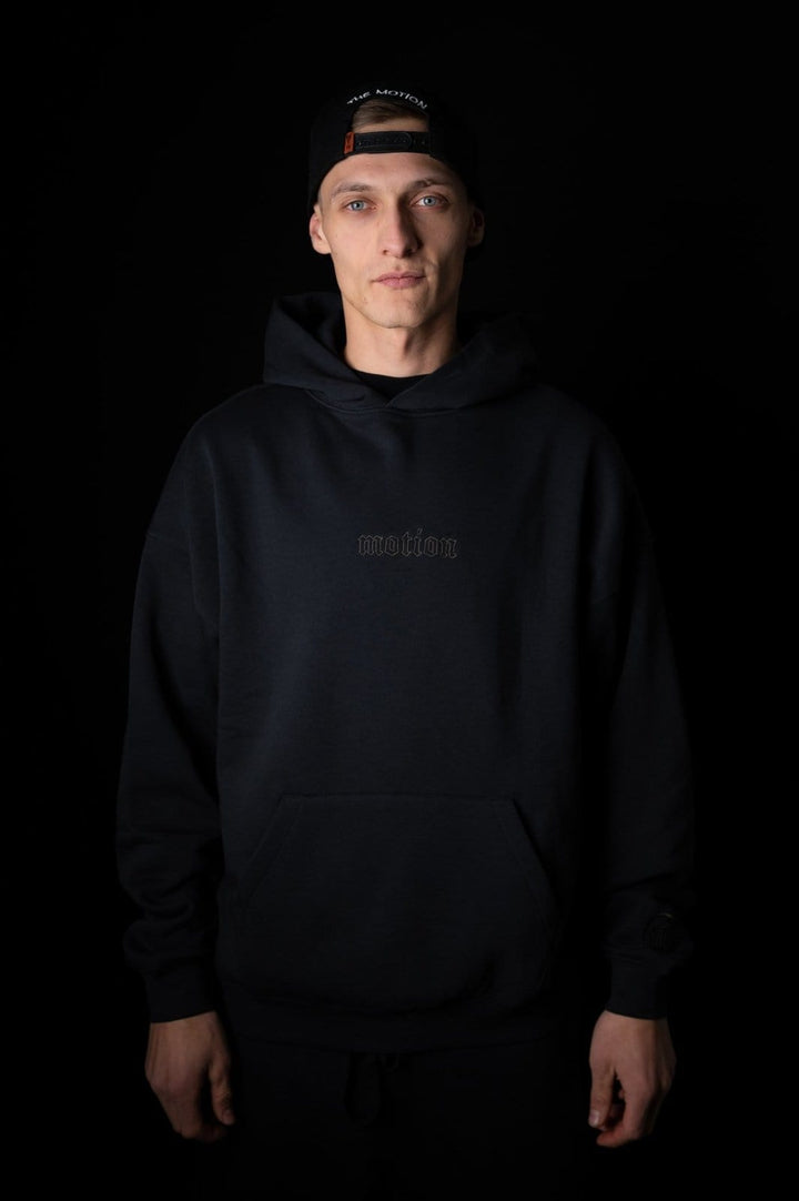 motion Hoodie Blue Graphite - The Motion Brand Black Kapuzenpullover Pulli Kapuzenpulli OversizedHoodie Streetwear Oversized Bikewear Bike Wear
