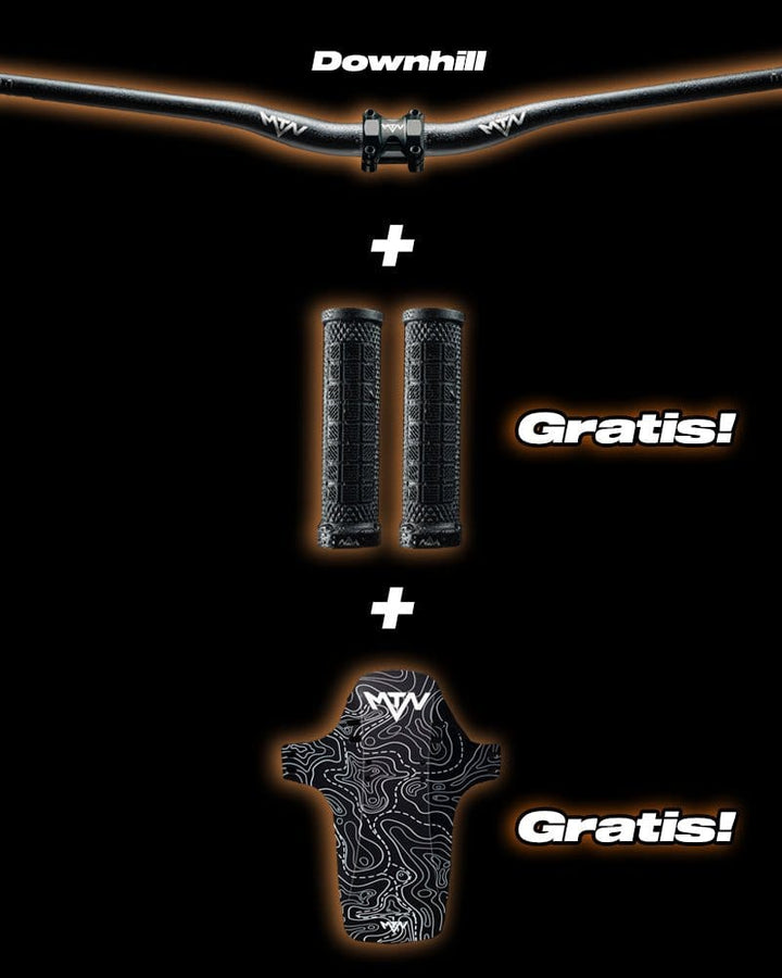 MTN Components Downhill Lenker- & Vorbau-Bundle (+GRATIS Griffe & Mudguard!) - The Motion Brand