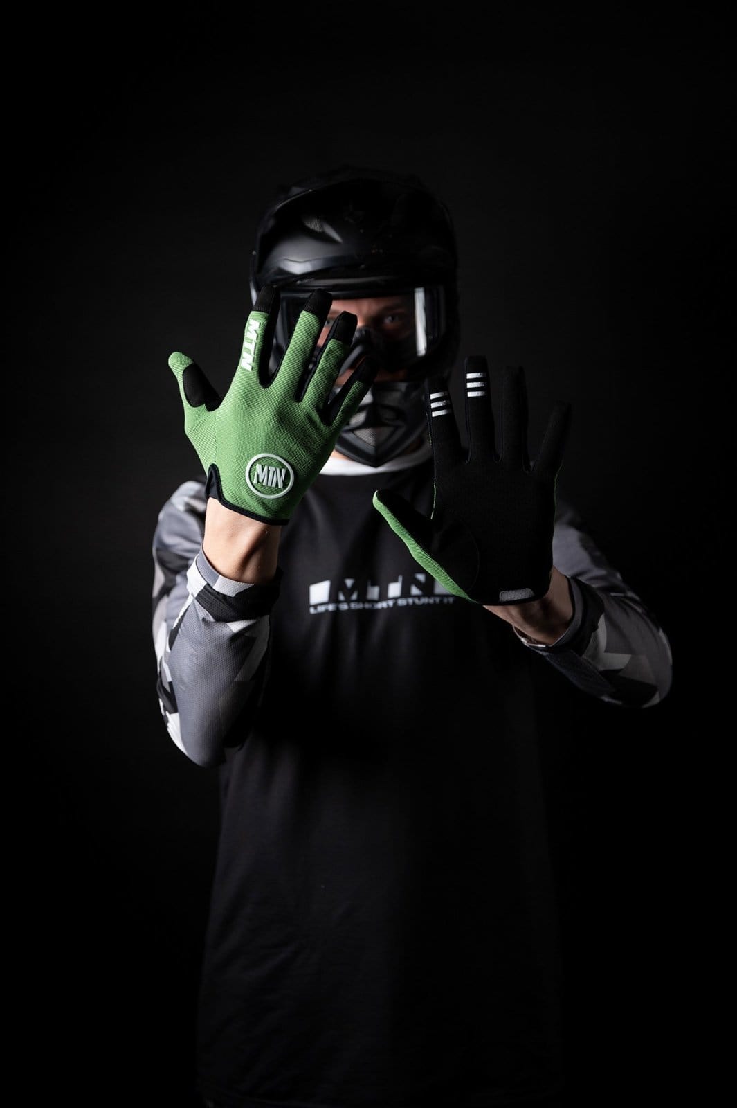 grüne fahrradhandschuhe Olive MTB Handschuhe MTN – Lukas Knopf