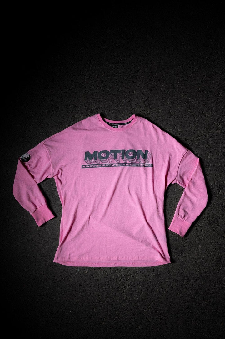 Pink YinYang Longsleeve - The Motion Brand Langarmshirt Shirt Langarm FrotteeStick Streetwear Oversized Longsleeve grau bikewear bike wear pinkes longsleeve Longsleeve pinnk buddha print buddha druck bikewear lukas knopf merch pinkes langarmshirt