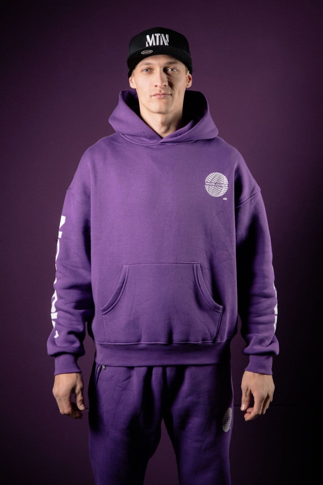 Purple Worldwide Hoodie - The Motion Brand