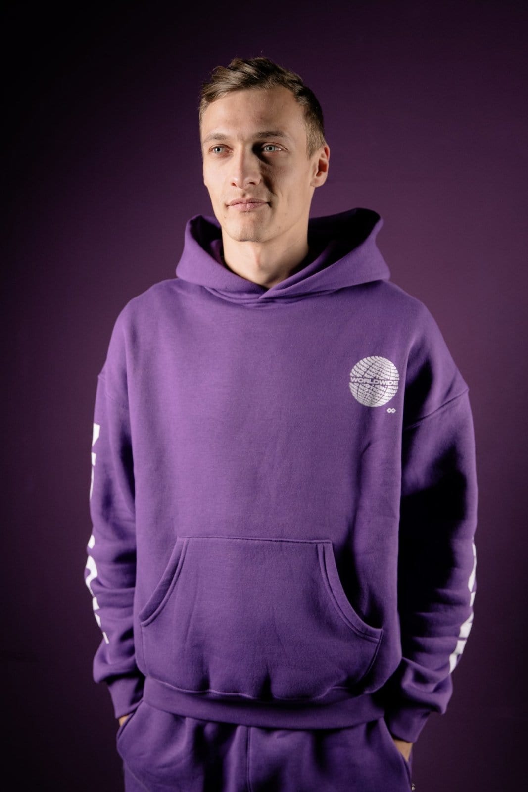 Purple Worldwide Hoodie - The Motion Brand
