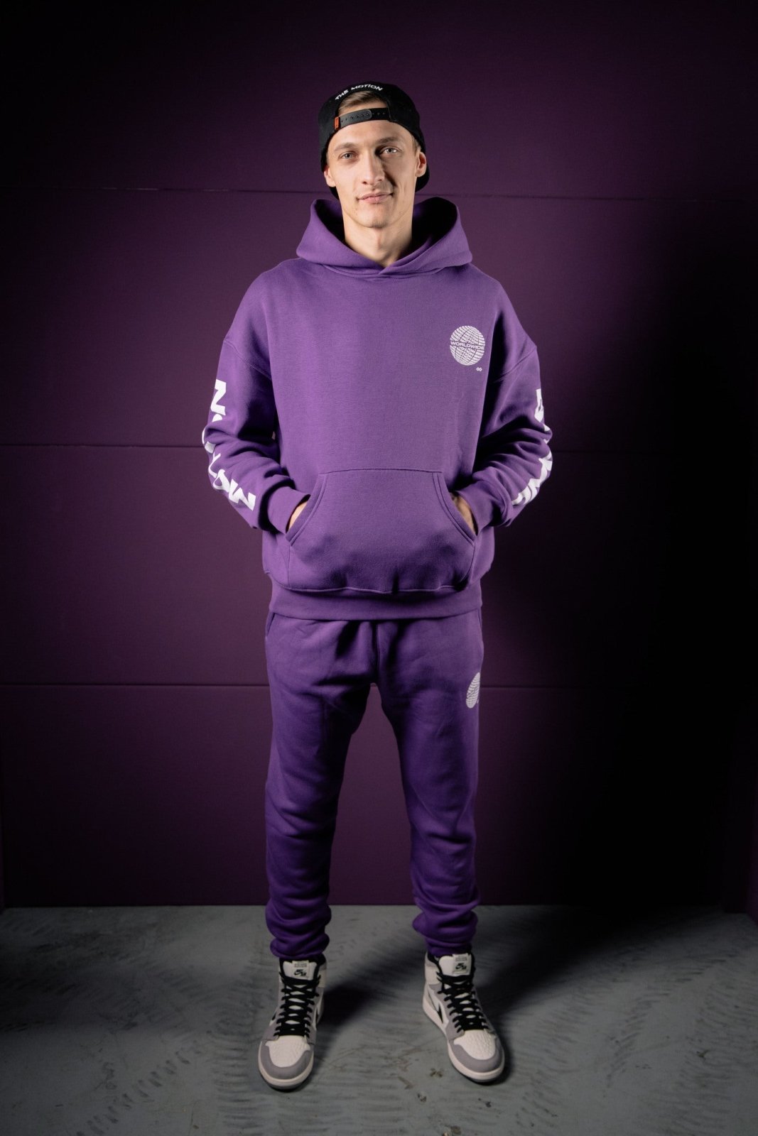 Black and purple hoodie online