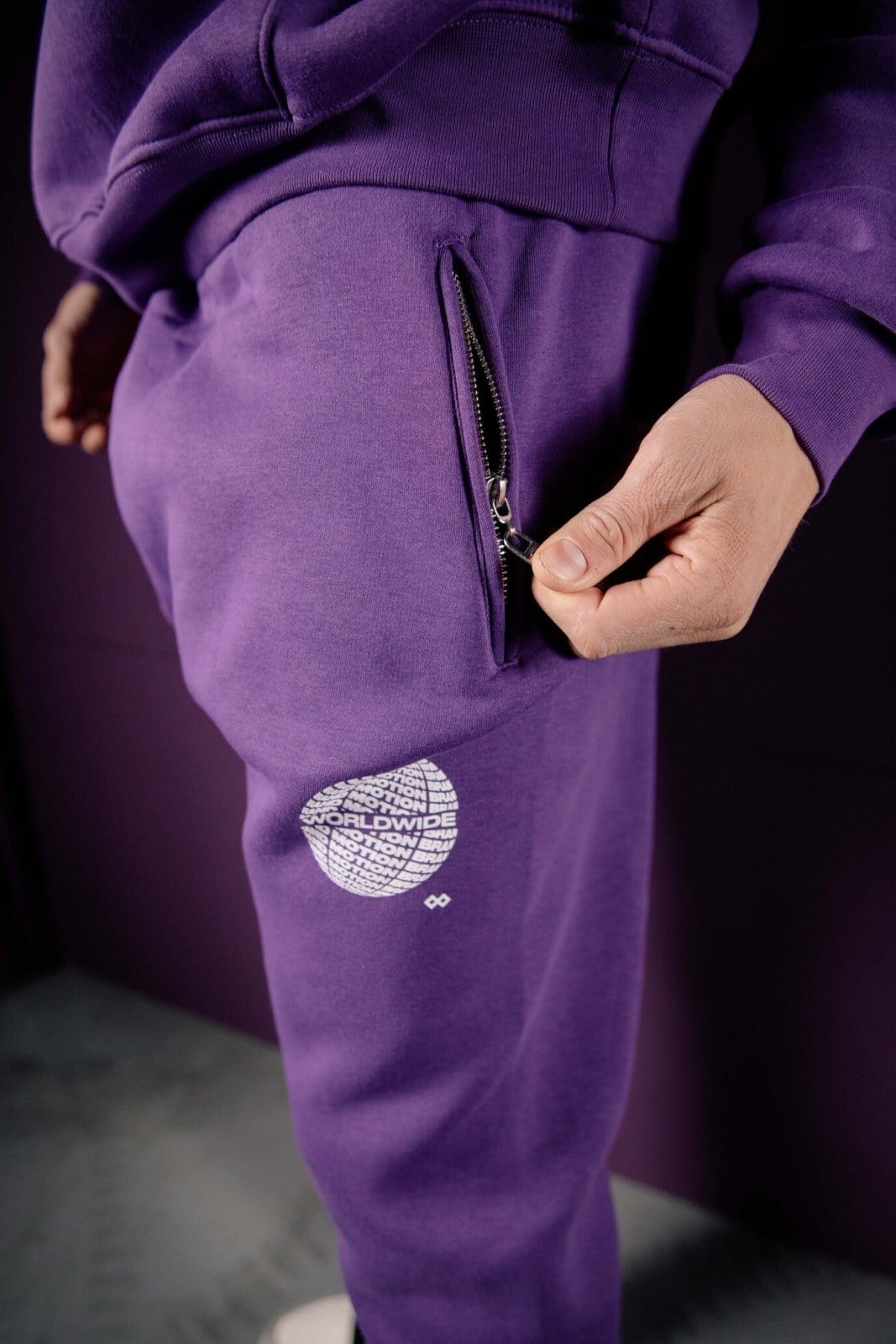Purple Worldwide Jogging Pants - The Motion Brand