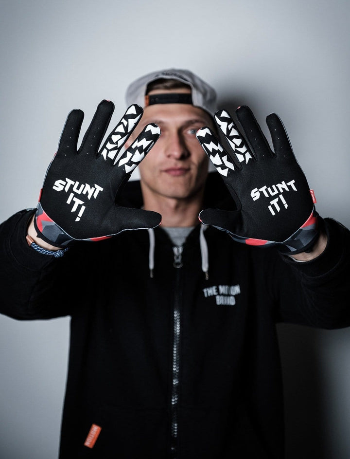 Red-Camo MTB Handschuhe - The Motion Brand  Bike Gloves Bike Handschuhe Fahrradhandschuhe Bikewear Bike wear Glove Camouflage