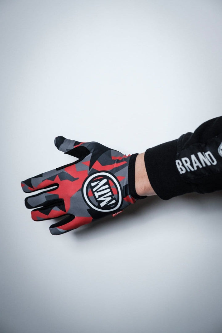 Red-Camo MTB Handschuhe - The Motion Brand  Bike Gloves Bike Handschuhe Fahrradhandschuhe Bikewear Bike wear Glove Camouflage