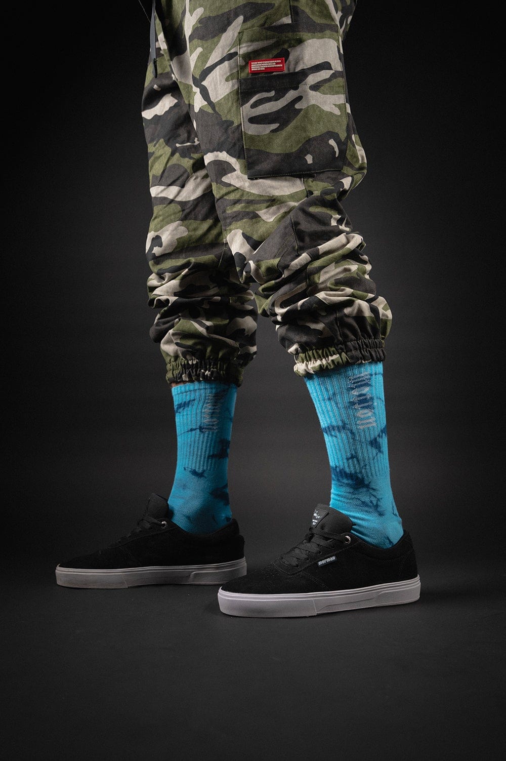 Sky Blue Batik MTN Socken (2er Pack) - The Motion Brand BatikSocken Streetwear Socks Socke Blau