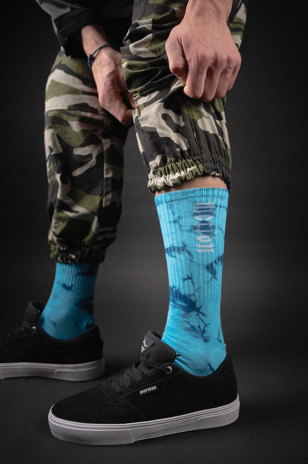 Sky Blue Batik MTN Socken (2er Pack) - The Motion Brand BatikSocken Streetwear Socks Socke Blau