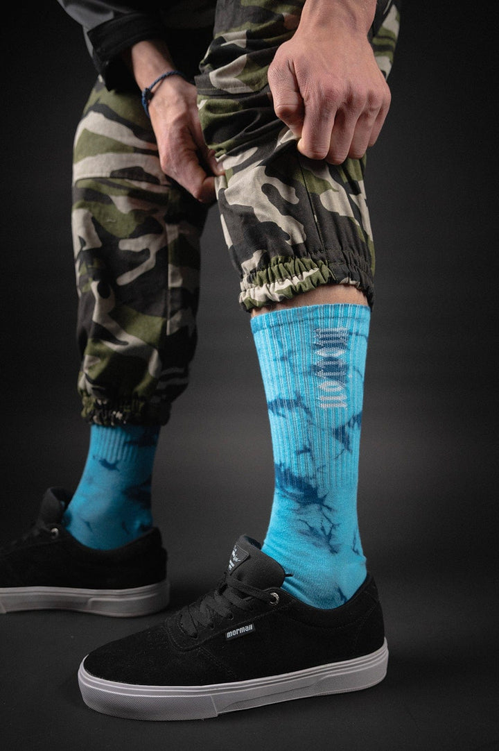 Sky Blue Batik MTN Socken (2er Pack) - The Motion Brand BatikSocken Streetwear Socks Socke Blau