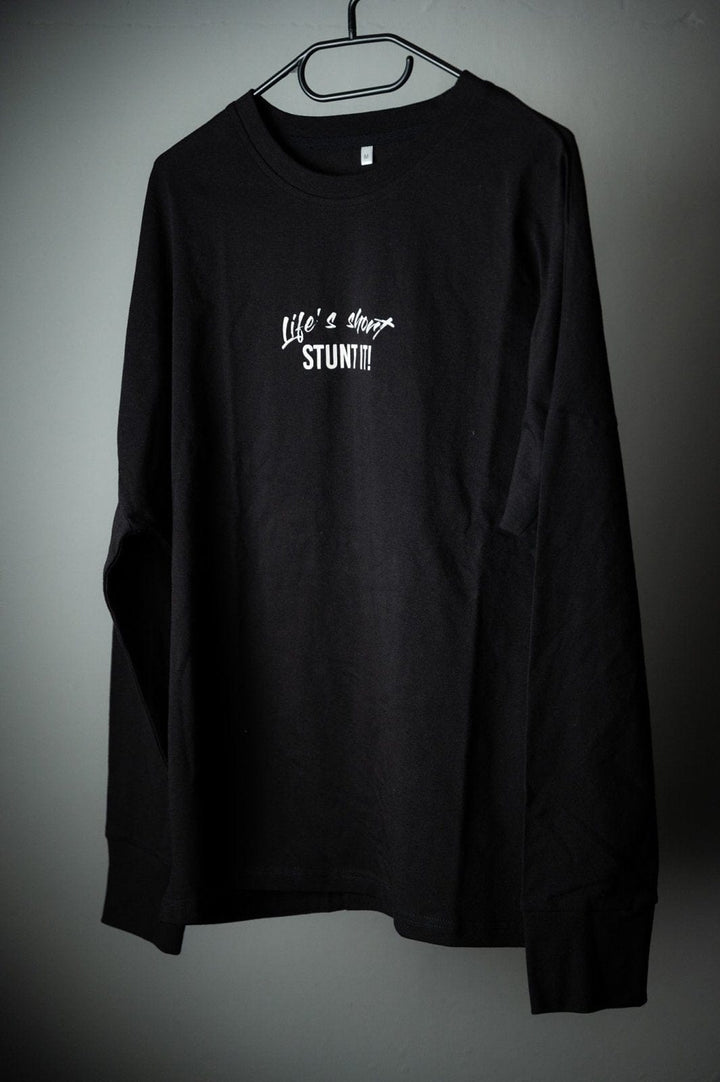 Stunt It! Longsleeve - The Motion Brand Langarmshirt Shirt Langarm FrotteeStick Streetwear Oversized Longsleeve grau bikewear bike wear Lukas Knopf Merch Lukas Knopf Merchandise Life's Short Stunt It