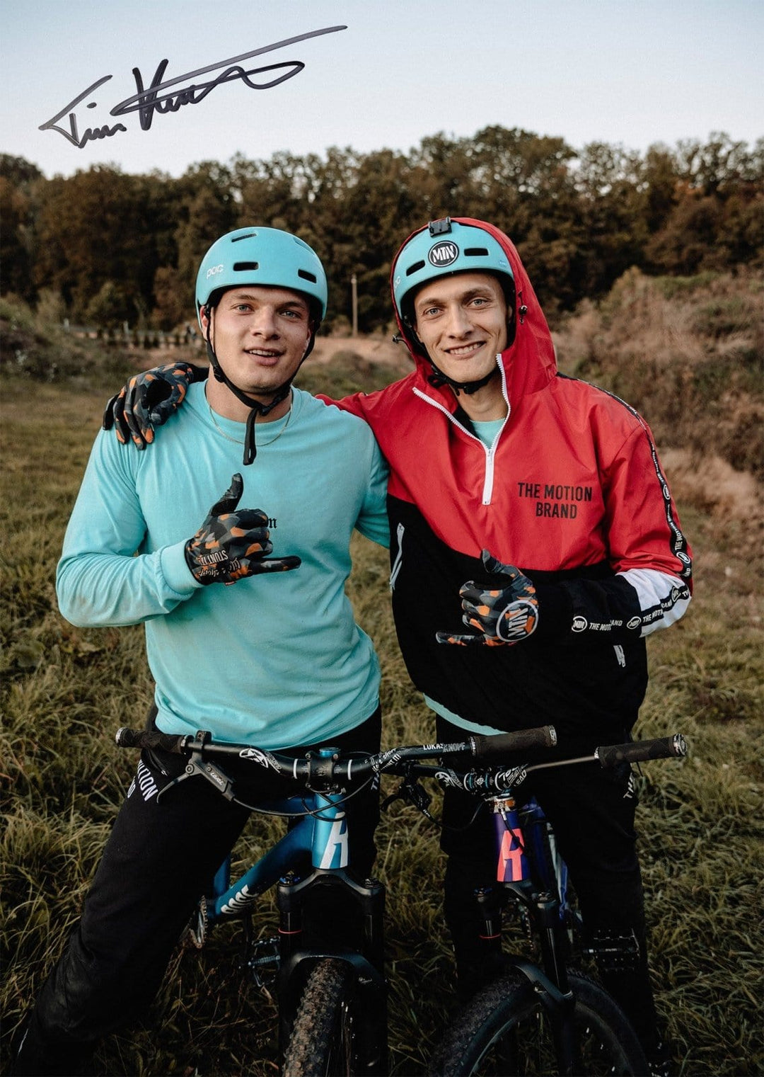 Tim Knopf Poster-Set (Handsigniert, A3) - The Motion Brand Mountainbike Poster Lukas Knopf Merchandise Merch Bike Poster